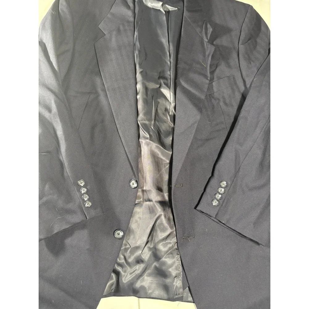 Tom James Blazer 46R Charcoal Pinstripe‎ Tailored in USA Executive Collection